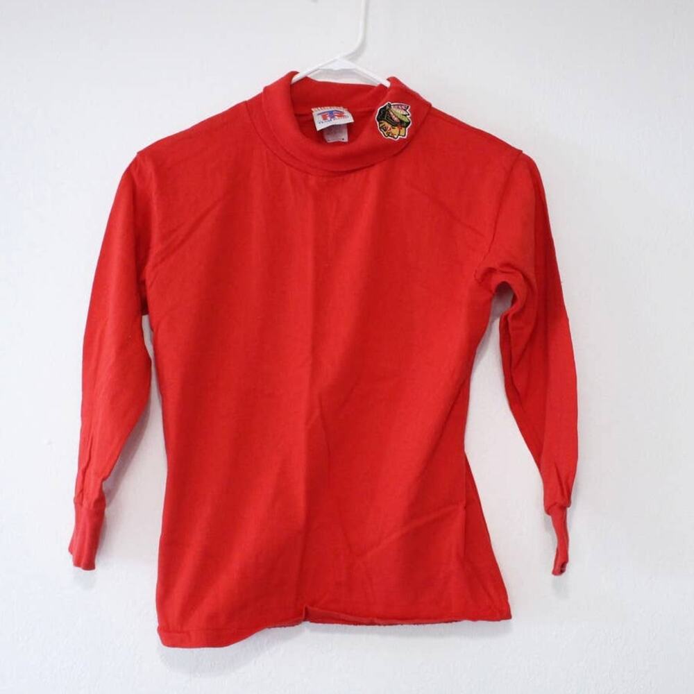 Vintage Kids Chicago Blackhawks Hockey NHL Long Sleeve T Shirt Medium